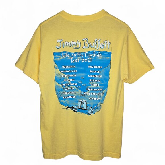 Jimmy Buffet Concert Tee Men's 2021 Life on the Flip Side Tour Margaritaville M - Picture 4 of 6
